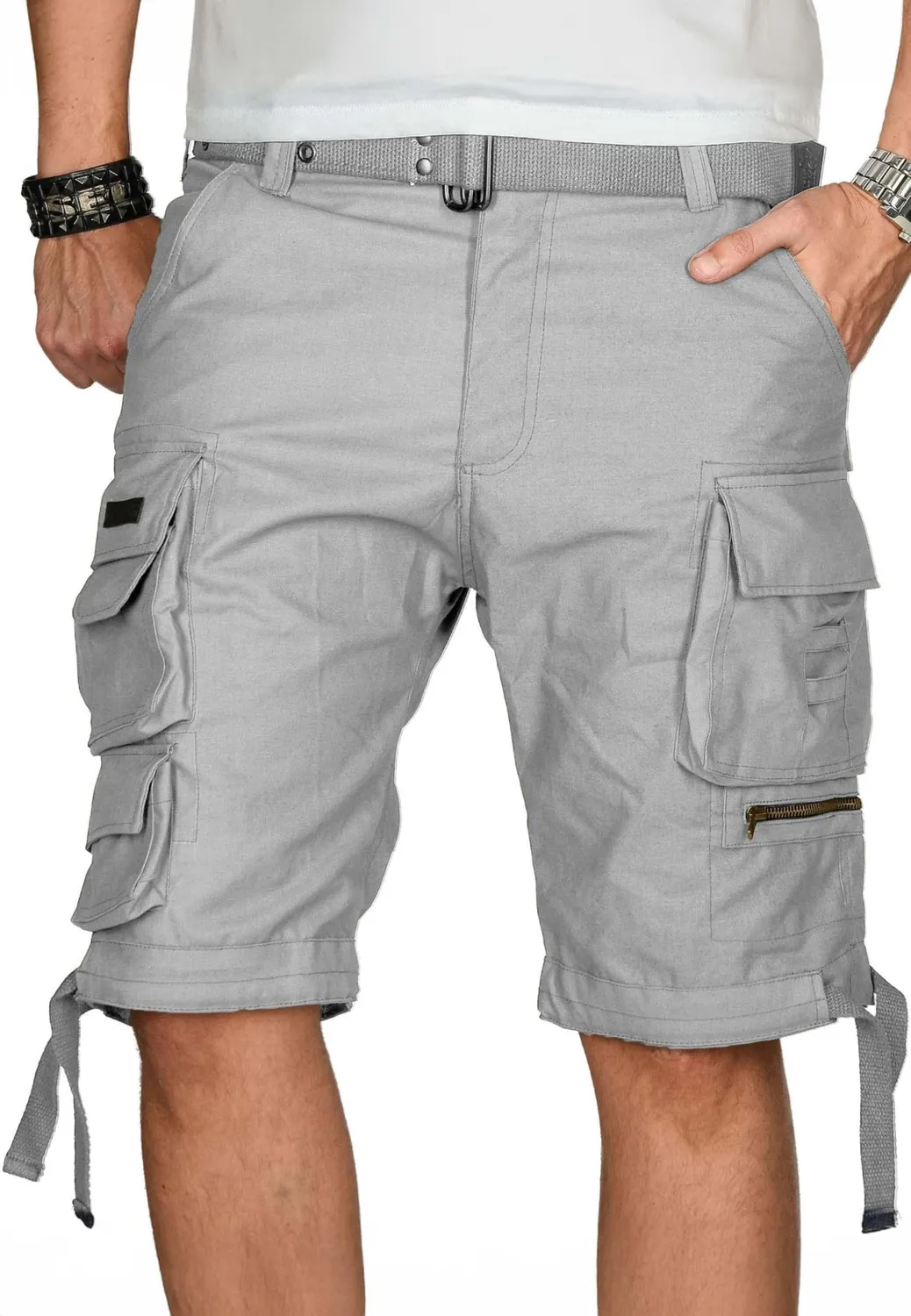Alessandro Salvarini AS-079 Cargoshorts Camouflage mit Gürtel