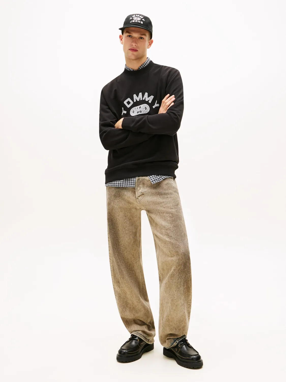 Tommy Jeans TJM Reg Entry Gym Crew Pullover Schwarz XXL