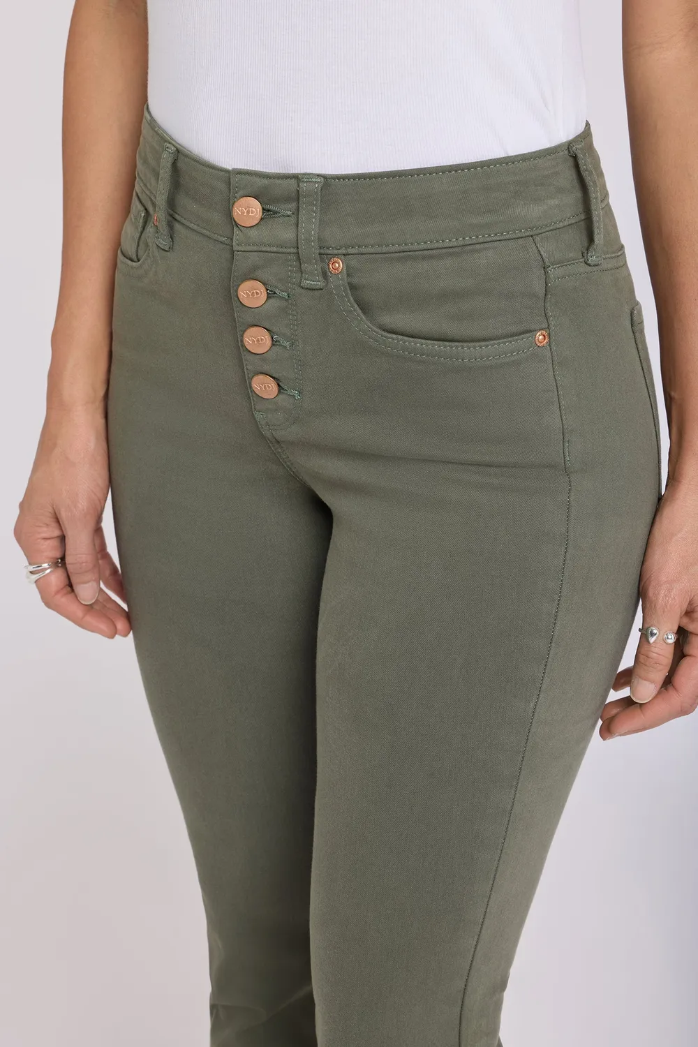 NYDJ Barbara Bootcut Jeans Desert Green Grün formend