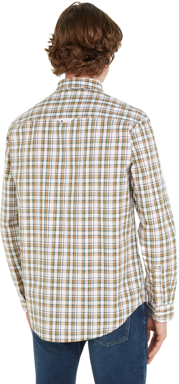 Tommy Jeans Freizeithemd Herren blau Langarm