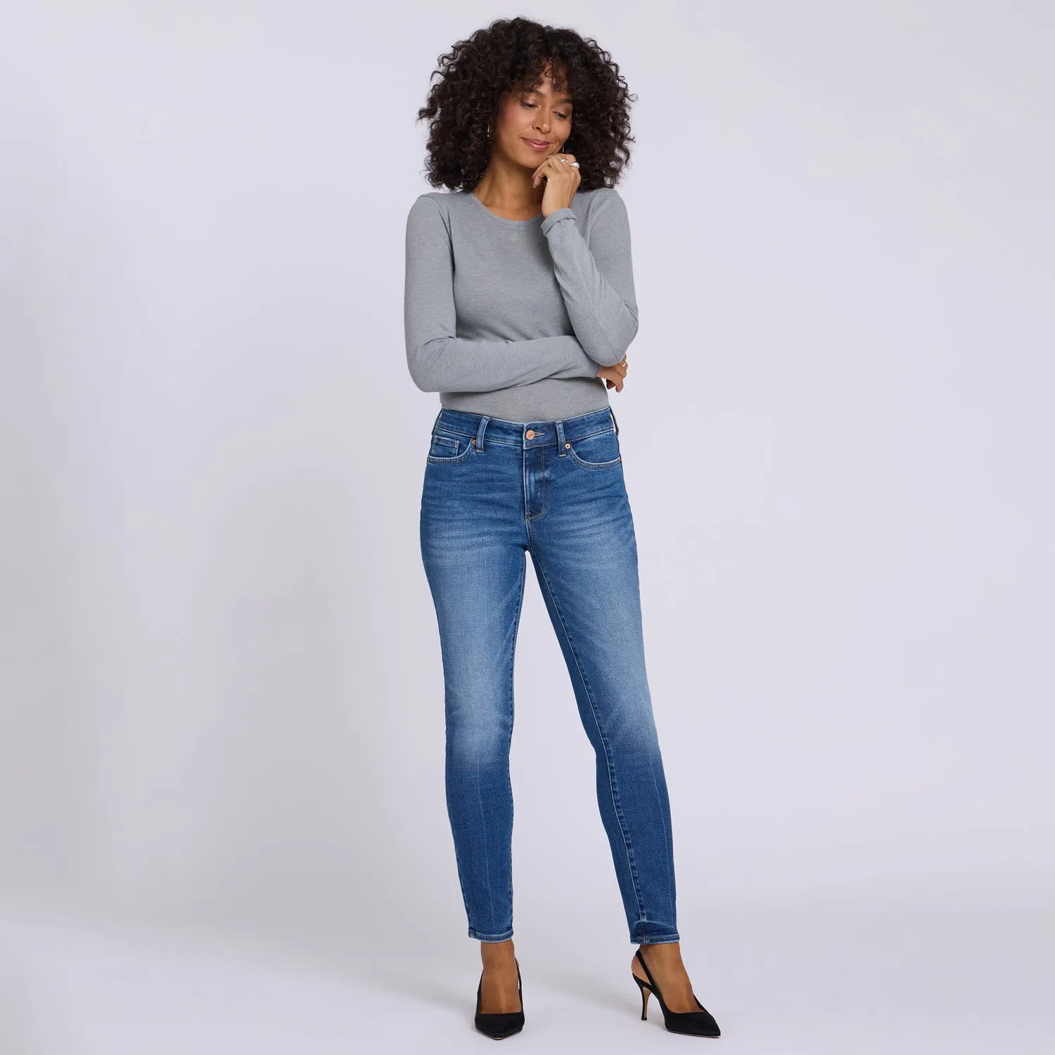 NYDJ Ami Skinny Jeans Anthurium blaue Skinny