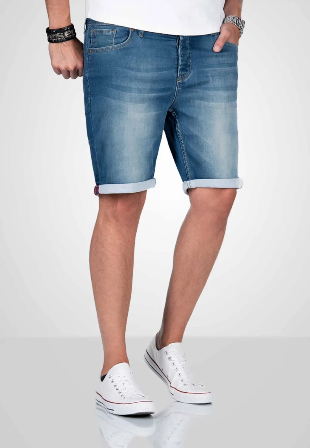 Alessandro Salvarini Jeansshorts 33W Herren Stretch