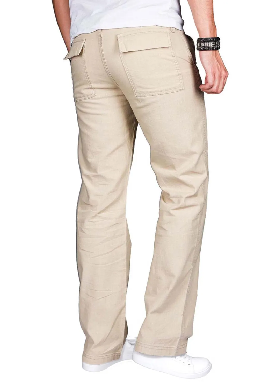 Alessandro Salvarini AS-034 Stoffhose Herren Leinenoptik