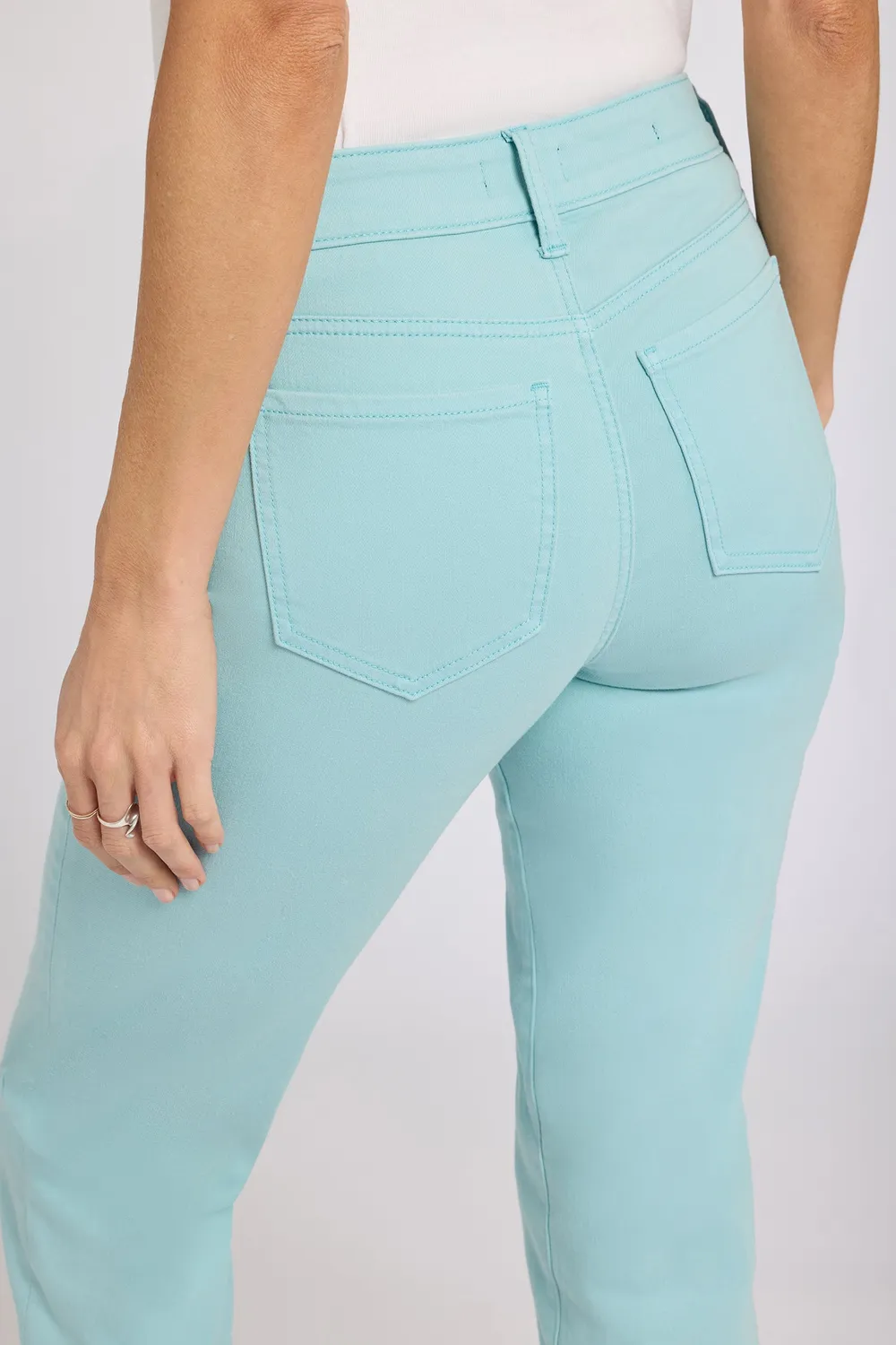 NYDJ Marilyn Straight Crop Jeans Aqua Haze Cool