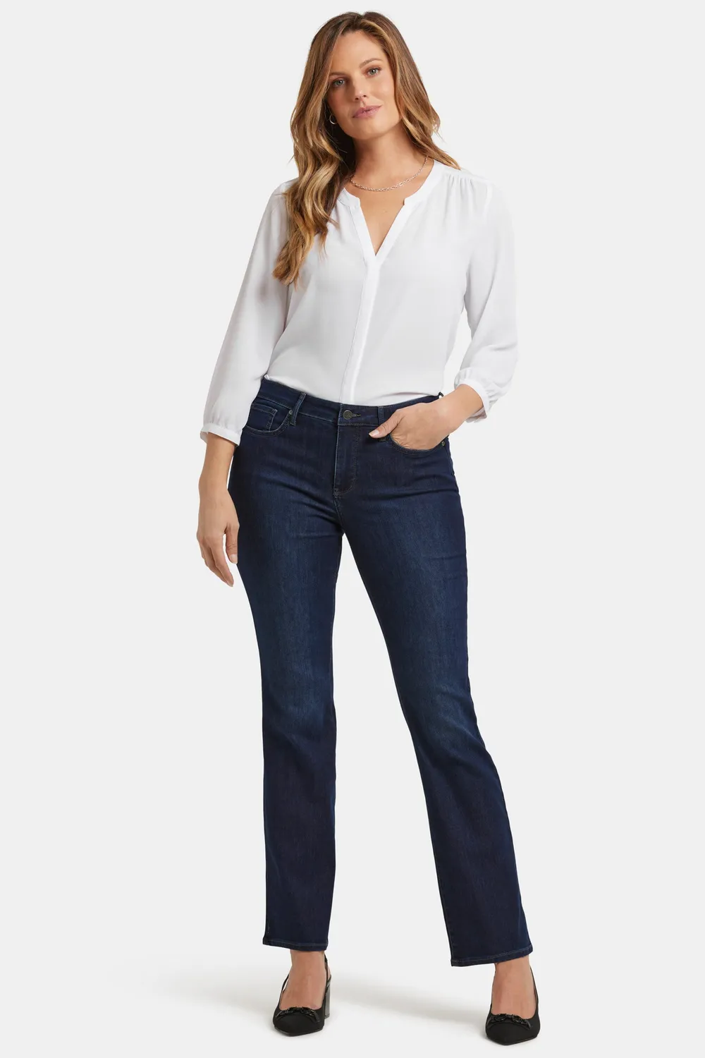 NYDJ Barbara Bootcut Jeans Burbank Wash mit Lift Tuck