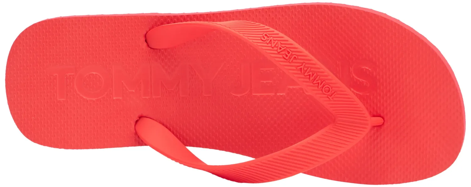 Tommy Jeans Herren Flip Flops Zehentrenner rot