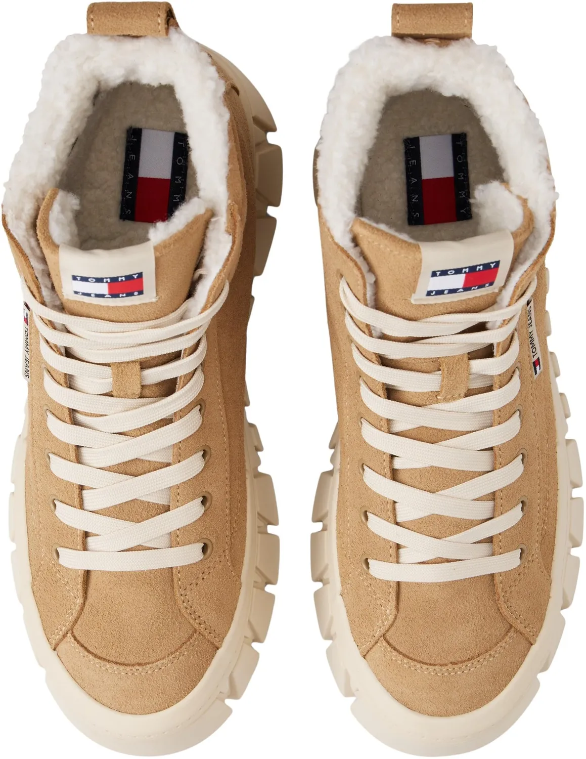 Tommy Jeans Vulc Flatform EN02894 Stiefelette Hellbraun Gr. 42 Plateau