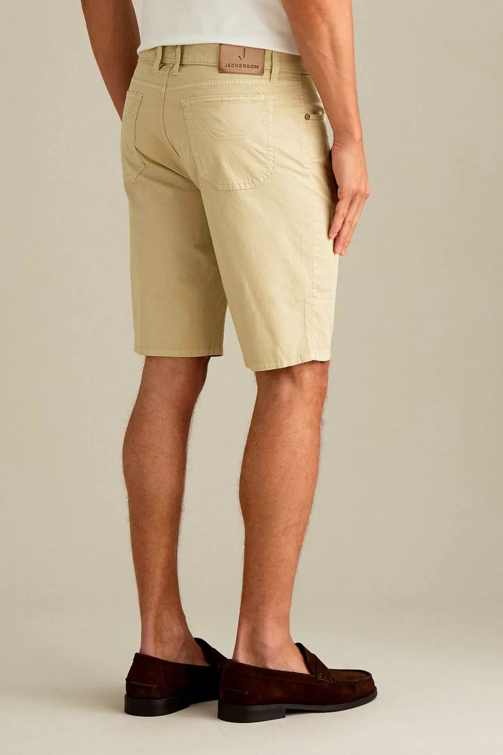 Jeckerson Jo Bermuda beige hell Slim Fit Baumwolle