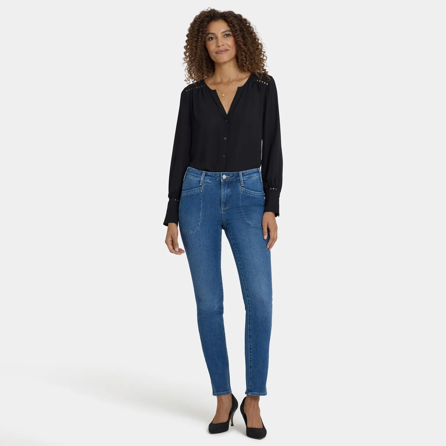 NYDJ Sheri Slim Jeans Opera Blue Indigo