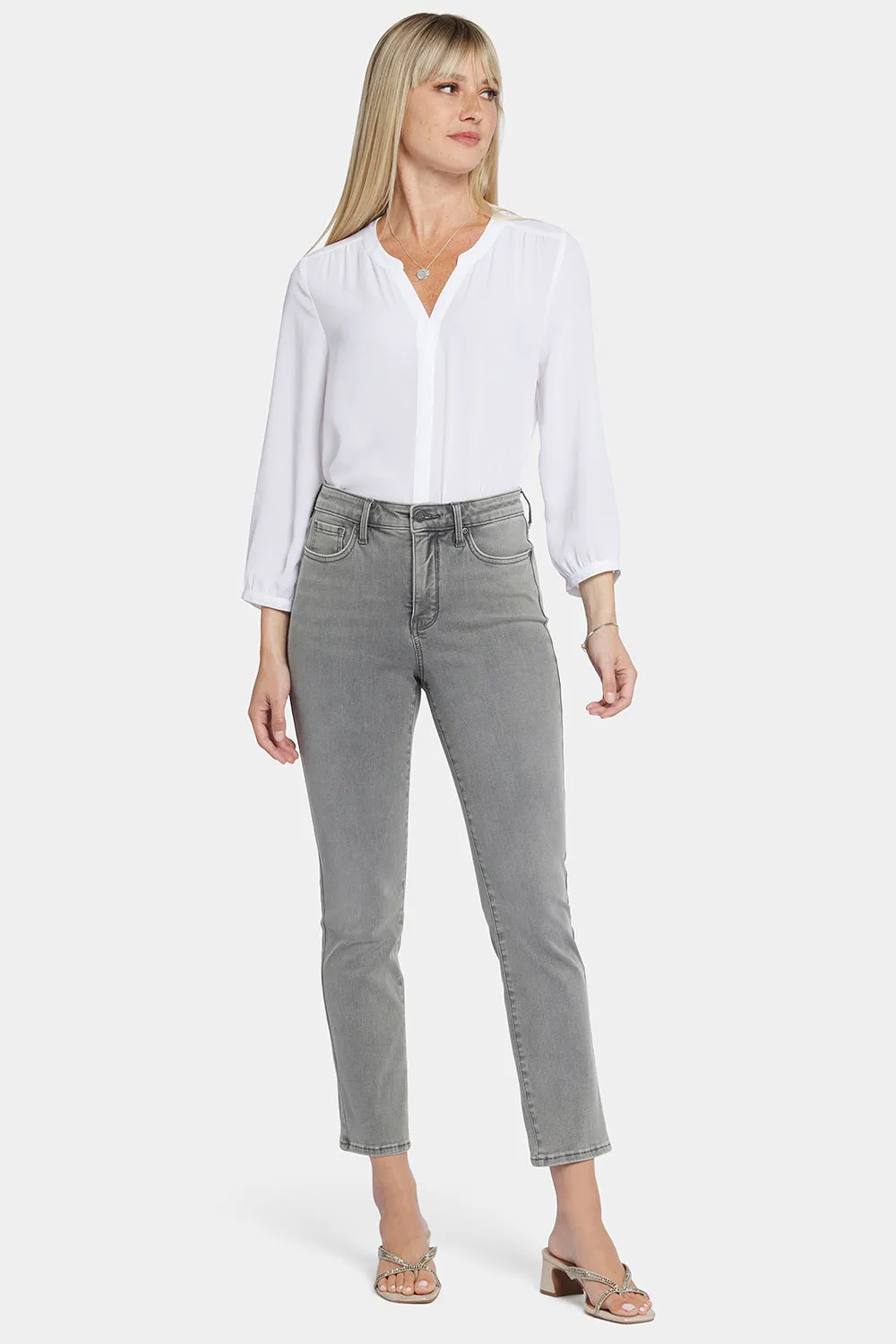 NYDJ Curve Shaper Sheri Slim Ankle Jeans Island Pines grau