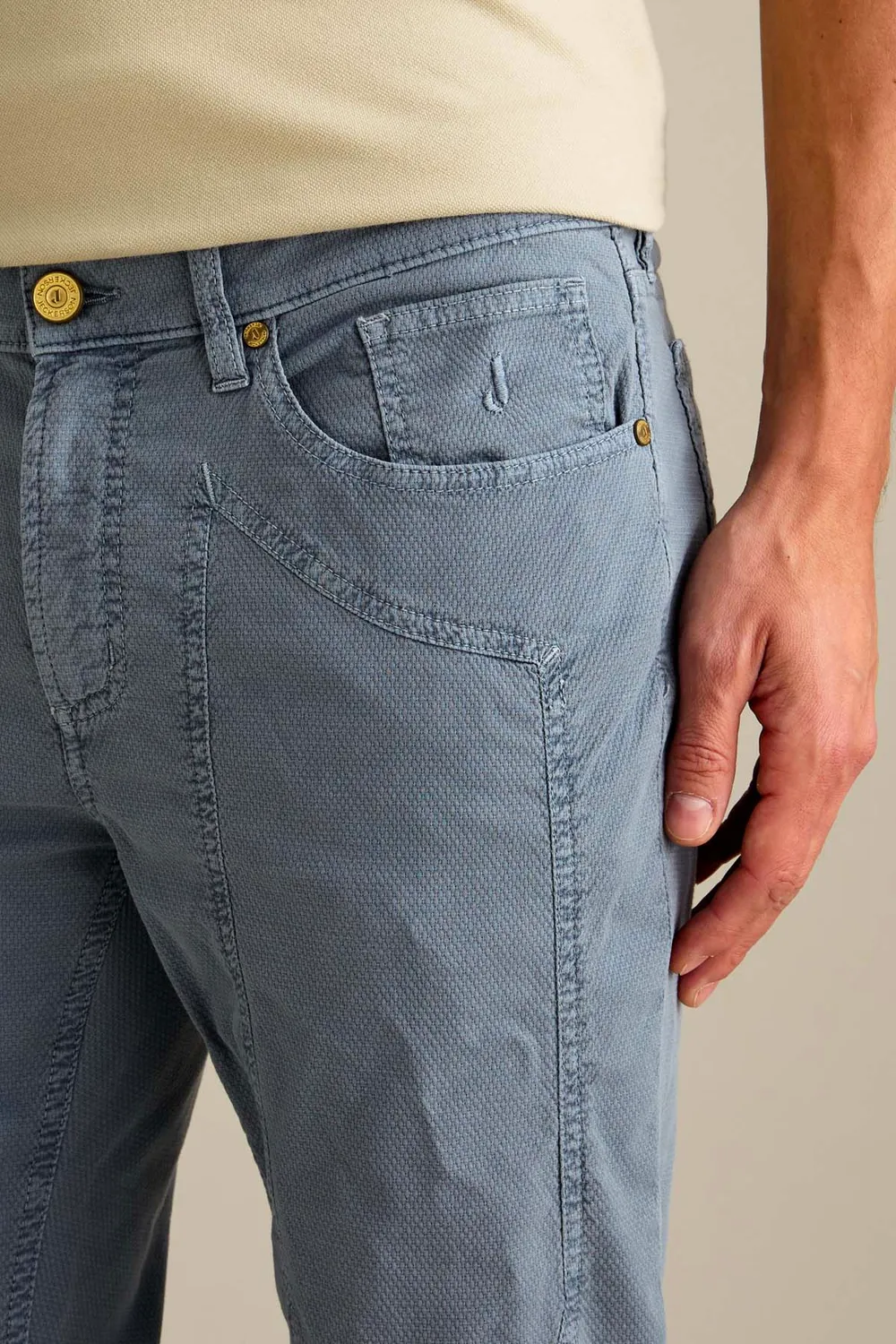 Jeckerson John Hose Slim Fit Mittelblau Baumwolle