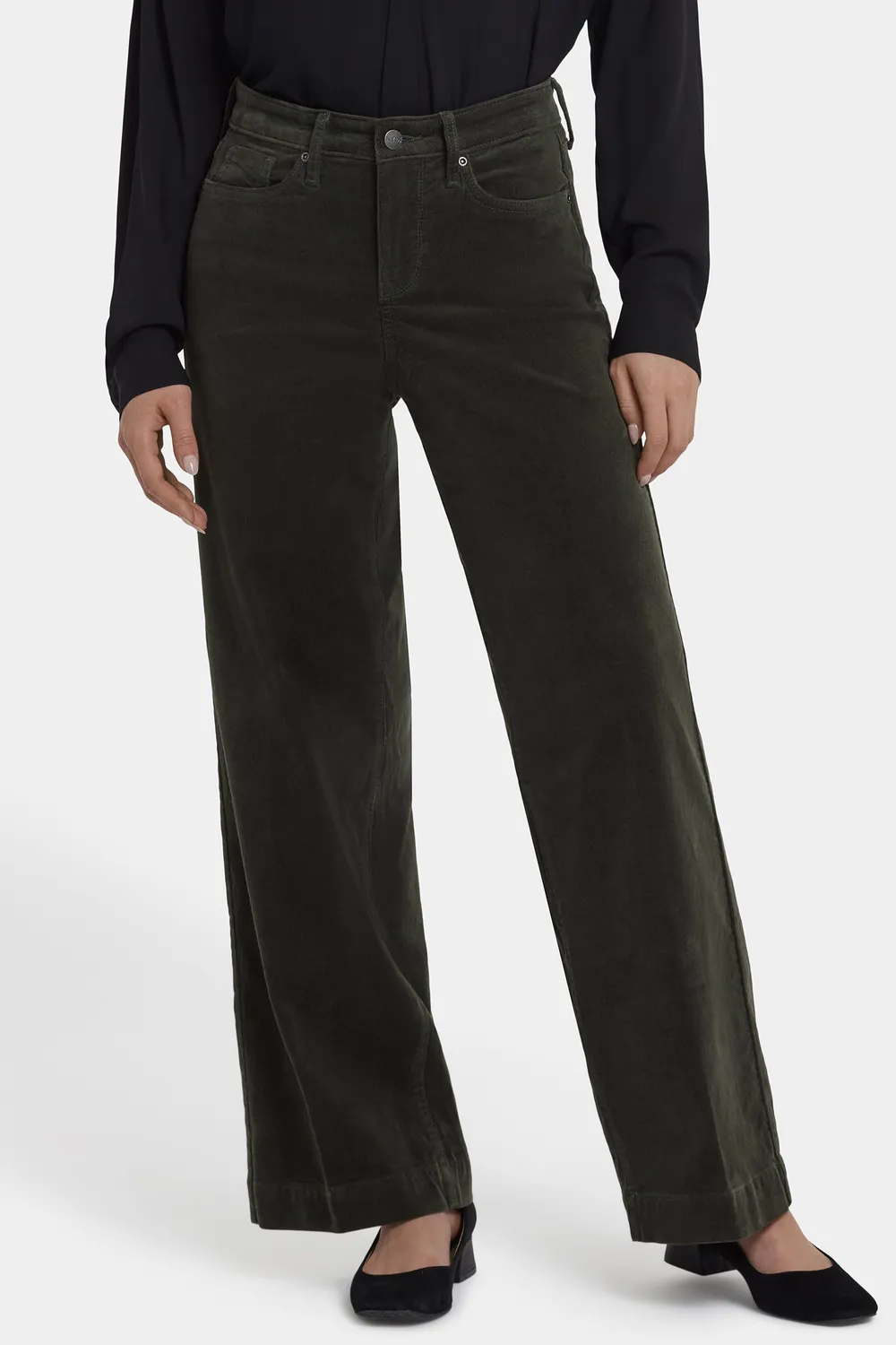 NYDJ Teresa Wide Leg Cordhose Vine Leaf