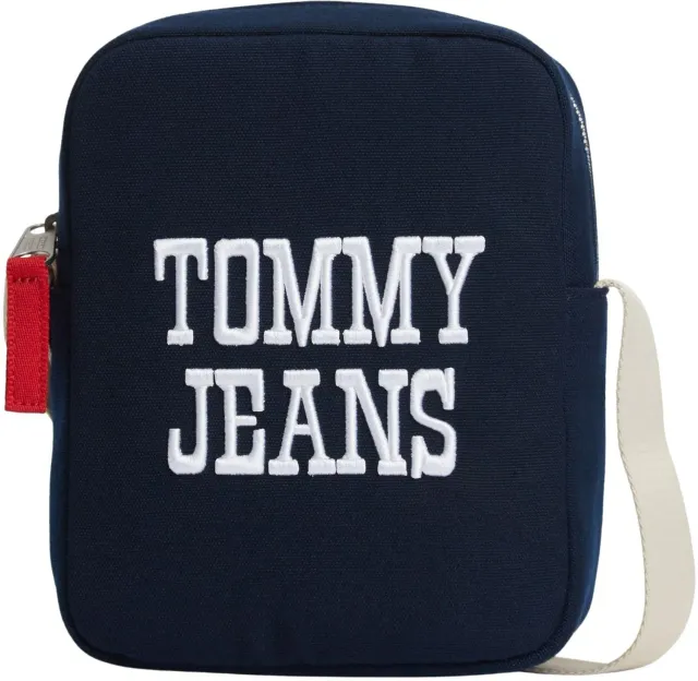 Tommy Jeans Bold Varsity Reporter Umhängetasche blau Logo