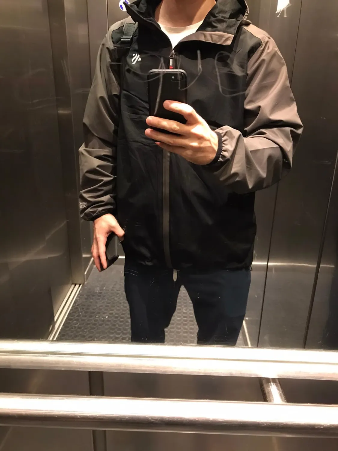 Alessandro Salvarini AS322 Regenjacke Dunkelgrau-Schwarz