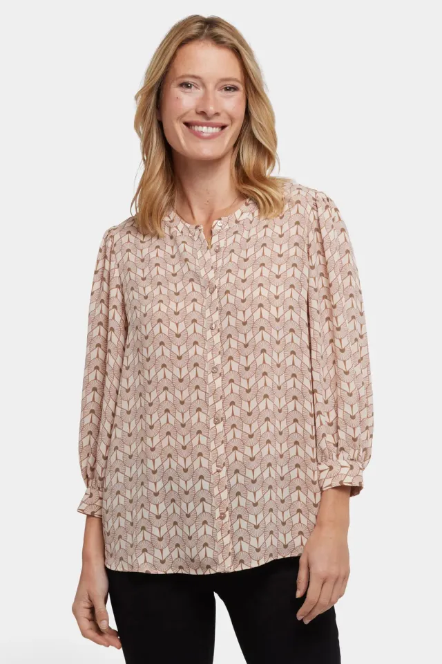 NYDJ Bonnie Bluse Gare de Lyon Georgette 3/4-Arm