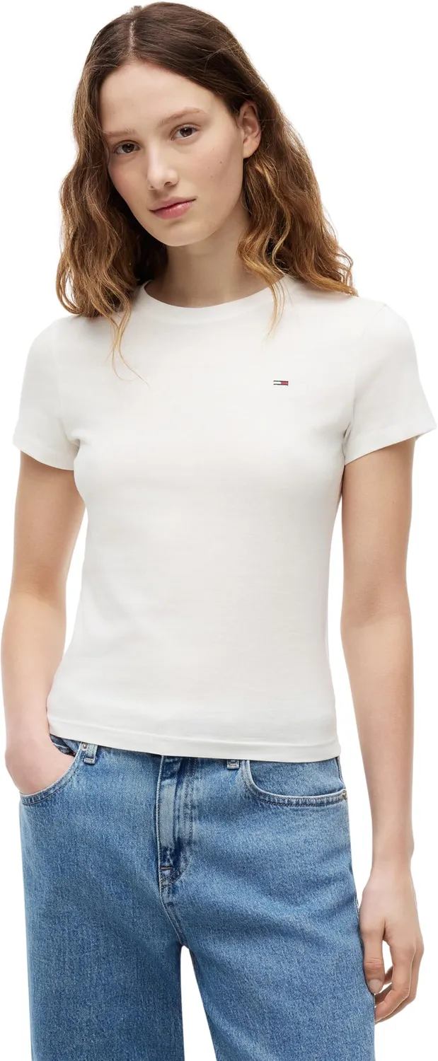 Tommy Jeans Damen 3er Pack T-Shirts XL Schwarz Ecru