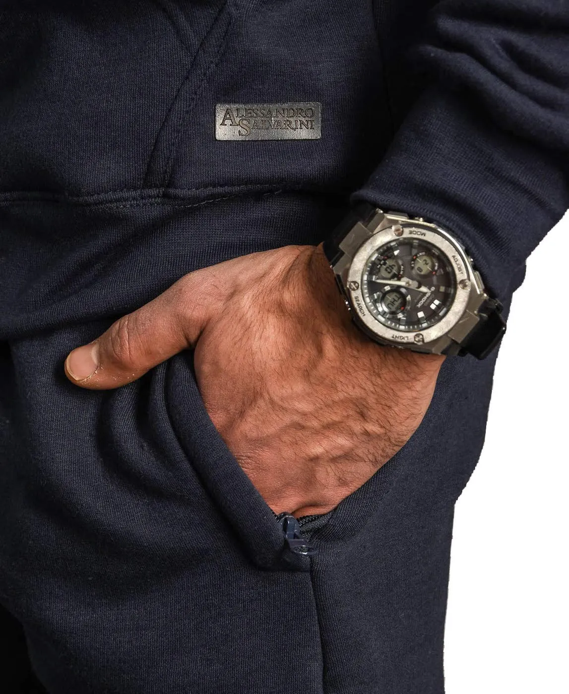Alessandro Salvarini AS071 Herren Trainingsanzug Sportanzug