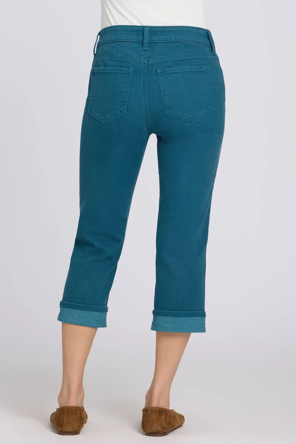 NYDJ Marilyn Straight Crop Jeans Blue Lake cropped