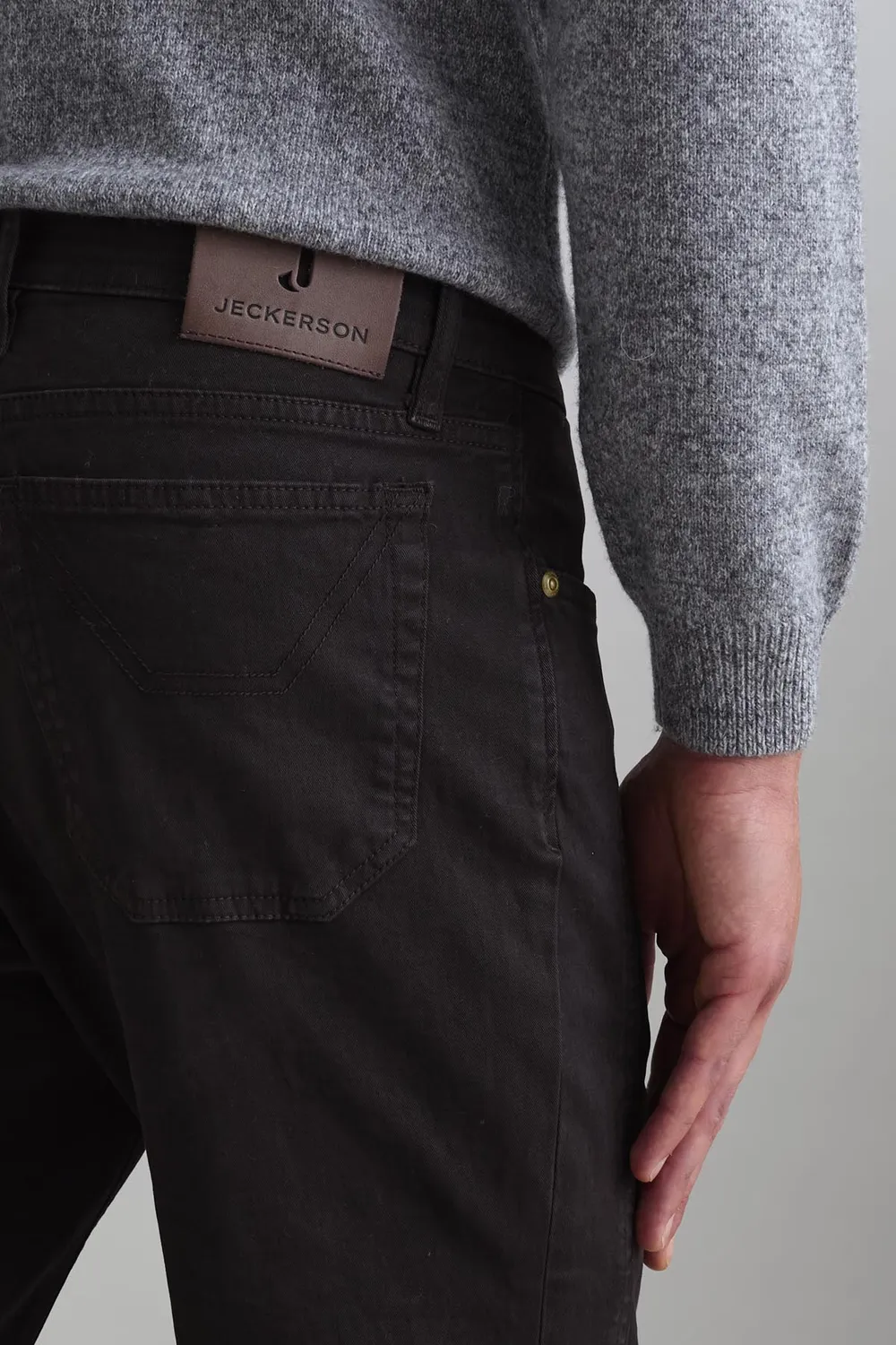 Jeckerson John Hose Slim Fit Dunkelbraun Gabardine