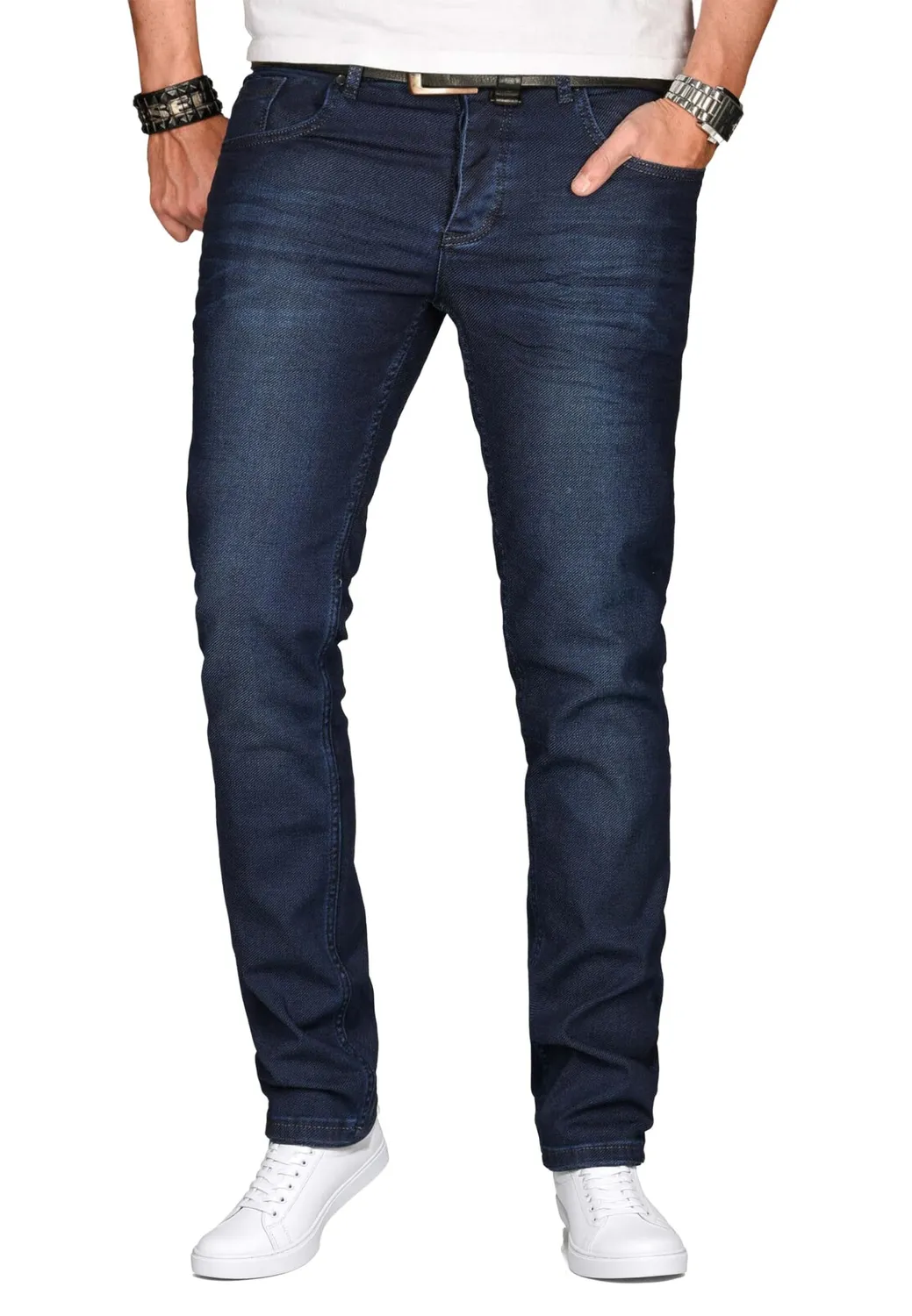 Alessandro Salvarini Slim Fit Jeans Herren 38W/36L Washed