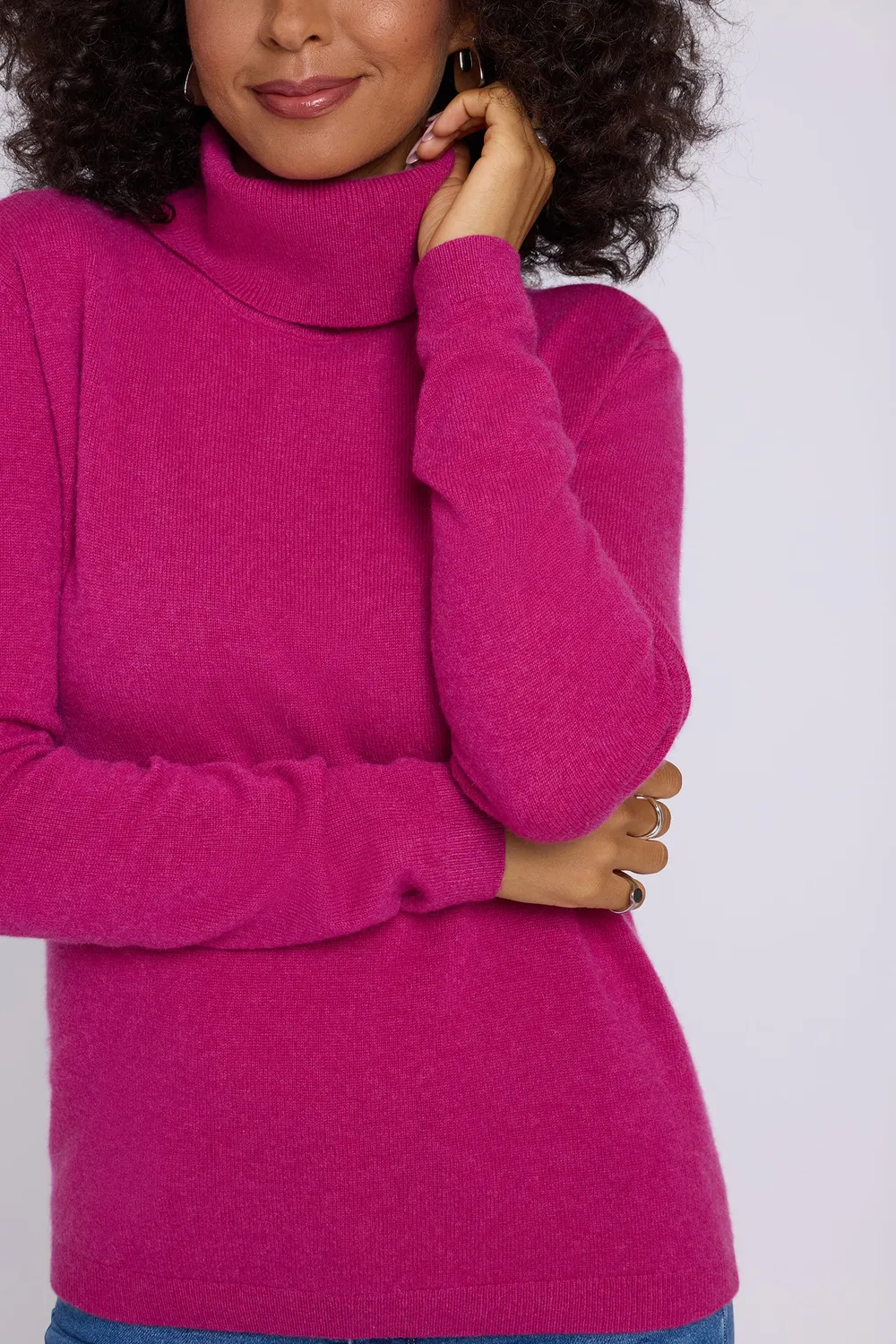 NYDJ Cashmere Essential Turtleneck Pullover Jazzy Kaschmir