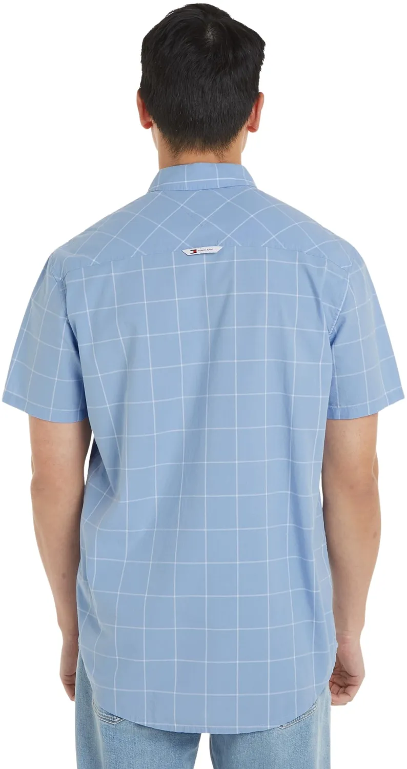 Tommy Jeans TJM Reg Check Poplin Hemd DM0DM18967 XXS Blau