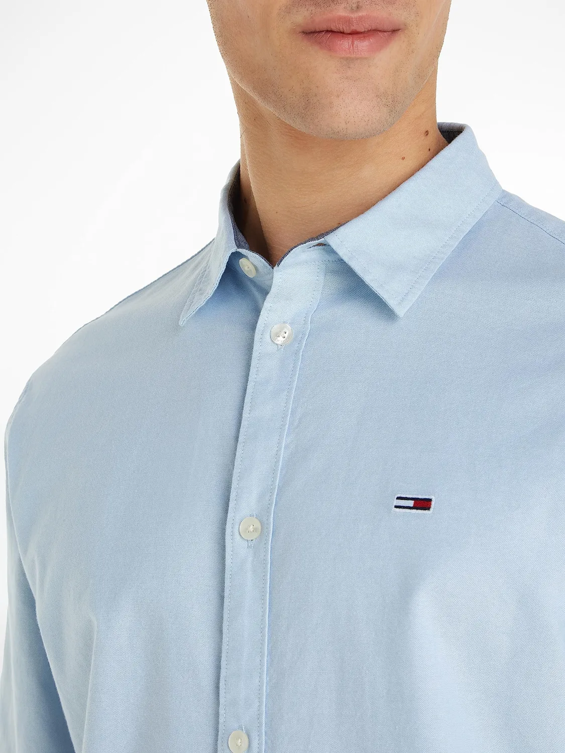 Tommy Jeans Freizeithemd Herren Chambray Blue XXS