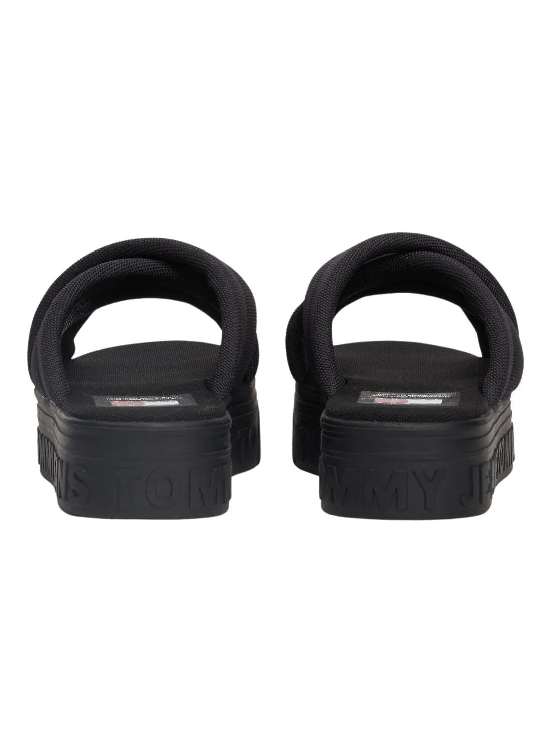 Tommy Jeans Lettering Flatform Sandale Schwarz 36 Plateau