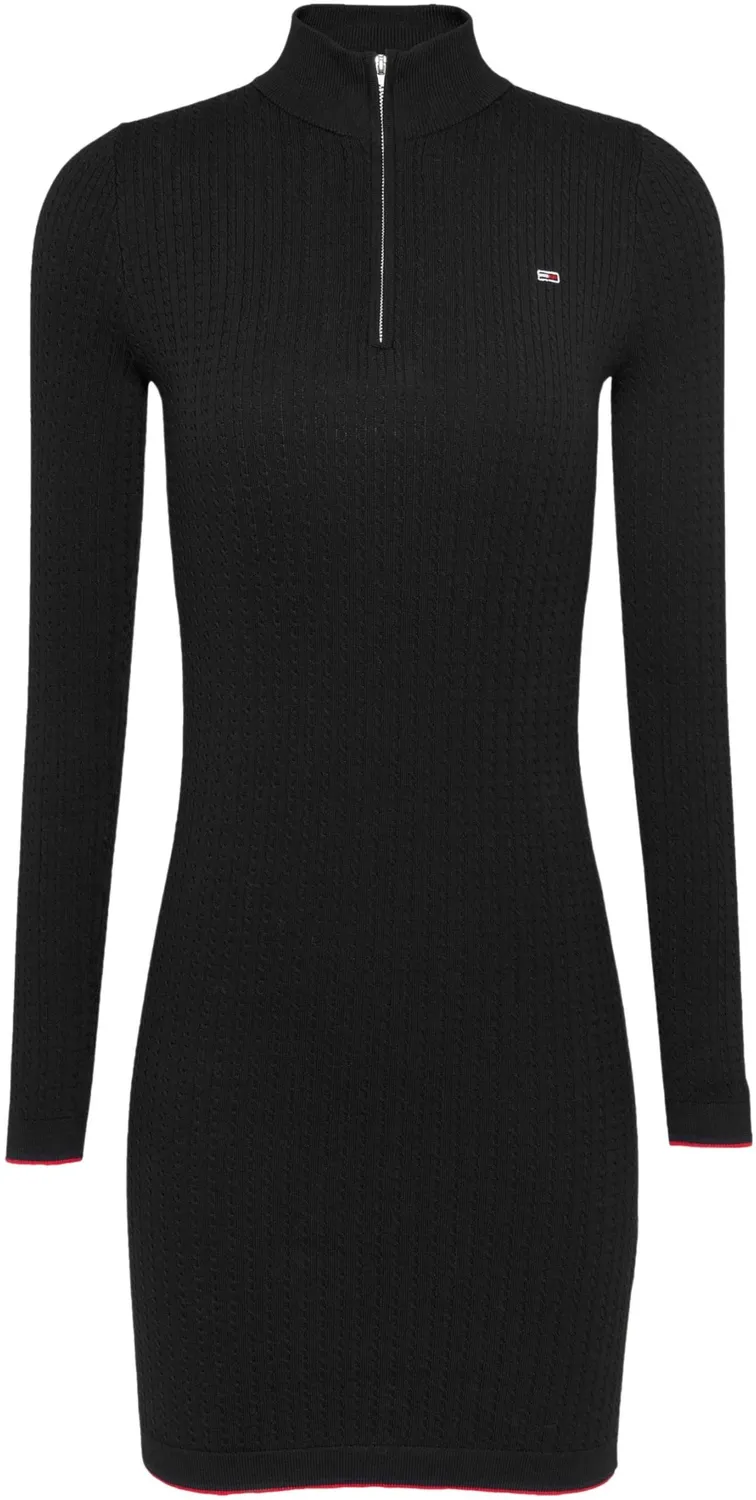 Tommy Jeans Pullover-Kleid 1/4 Zip Figurbetont S