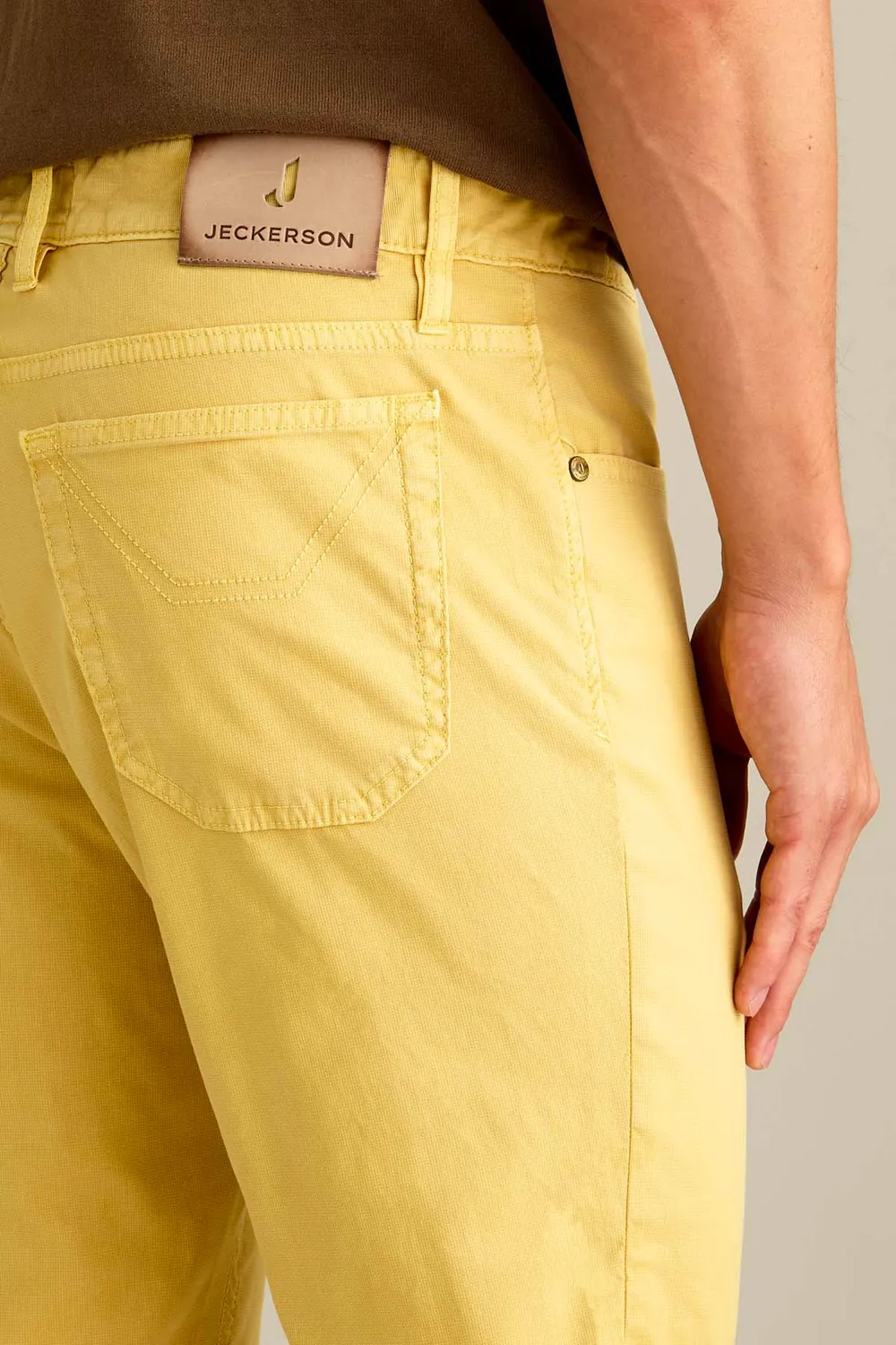 Jeckerson Jordan Slim Fit Herrenhose gelb pigmentgefärbt