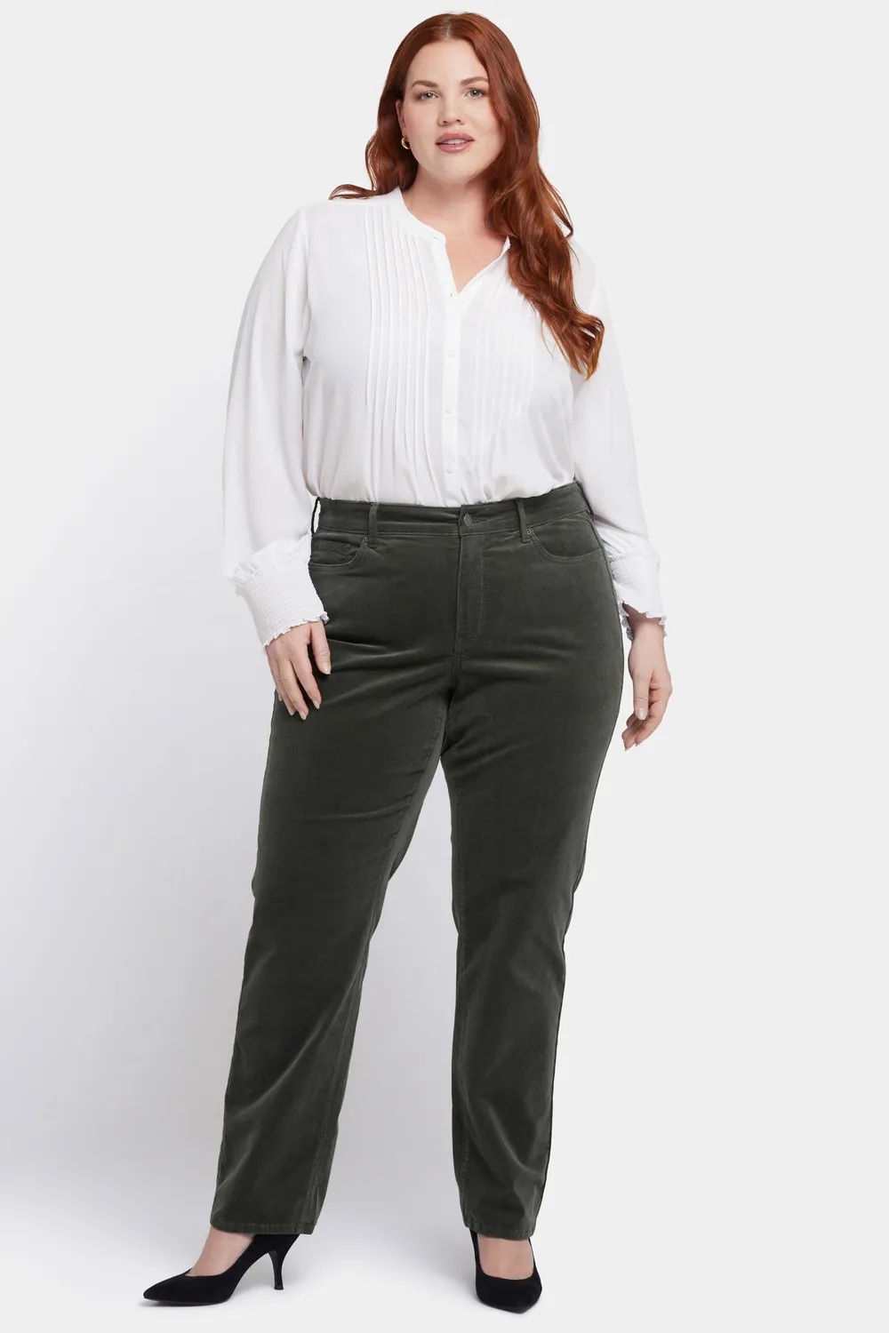 NYDJ Marilyn Straight Cordhose Vine Leaf Plus