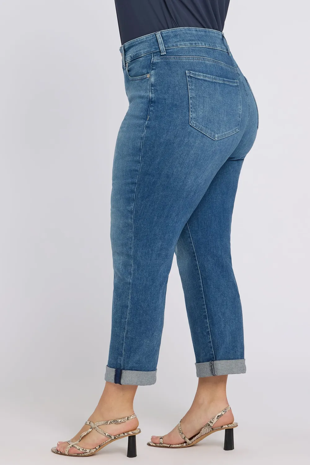 NYDJ Bailey Crop Jeans Plus Size Breezy Palms