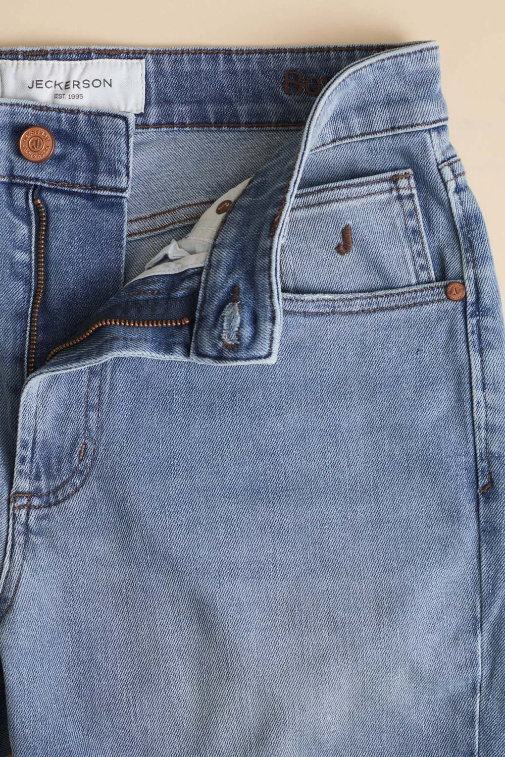 Jeckerson Julia Boyfriend Jeans Hellblau Stretch