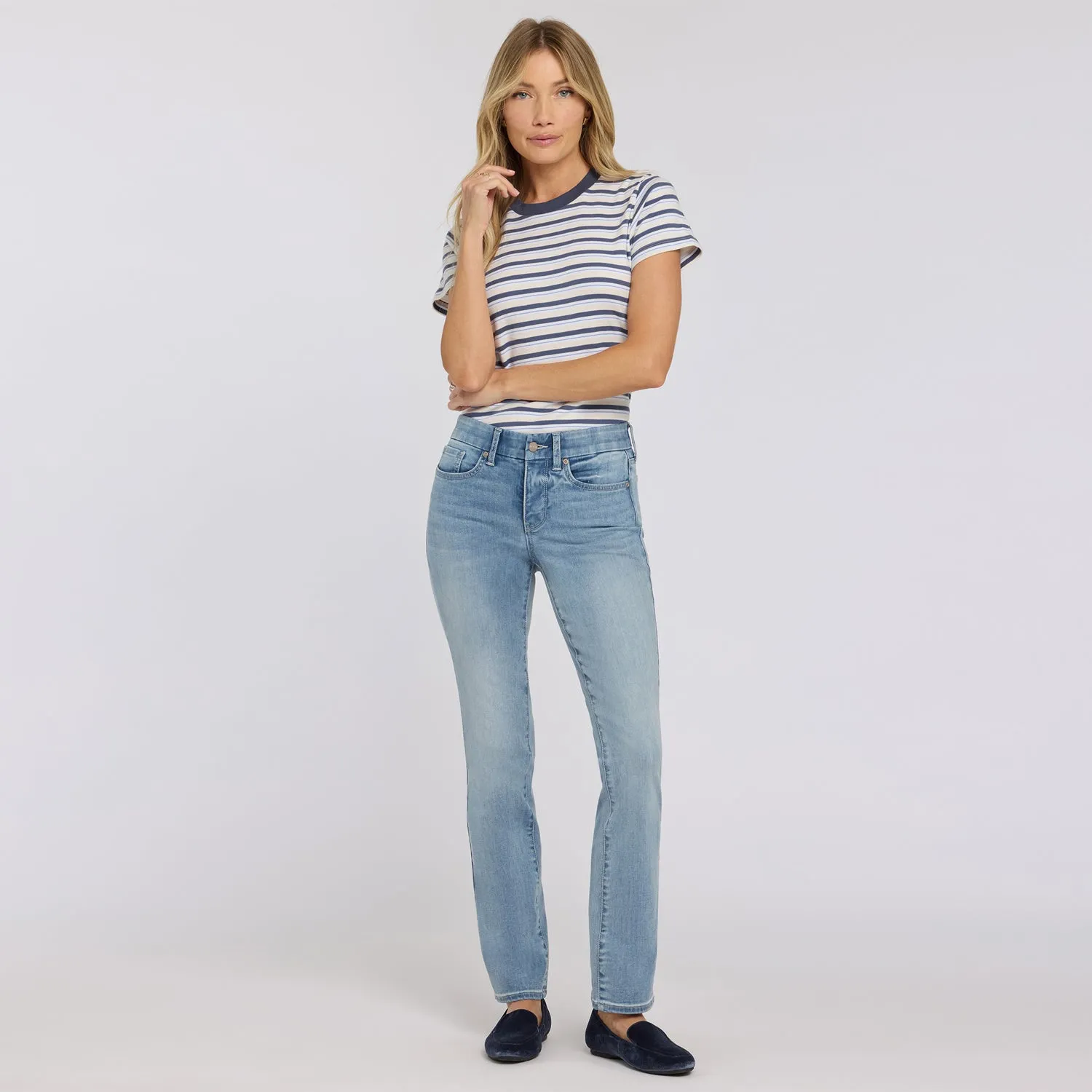 NYDJ Marilyn Straight Jeans Bloom Bound Stretch