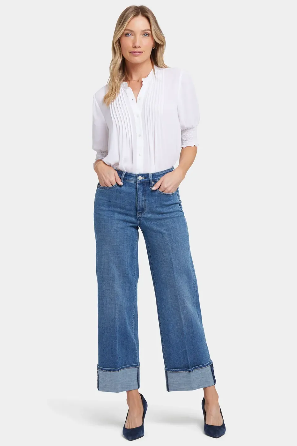 NYDJ Teresa Wide Leg Jeans Stillwater Lake 71 cm