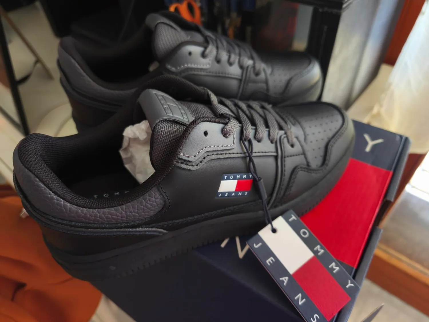 Tommy Jeans Cupsole Retro Basket Low Top Sneaker weiß