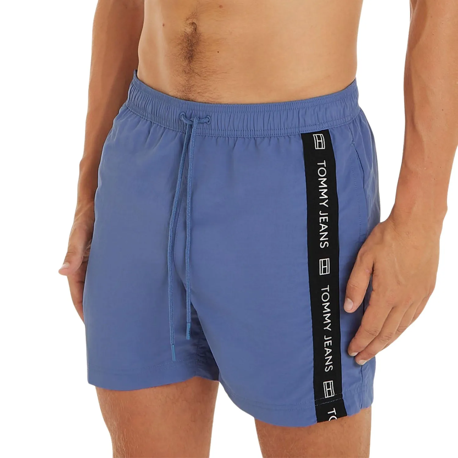 Tommy Jeans Drawstring Badehose Schwarz Polyester