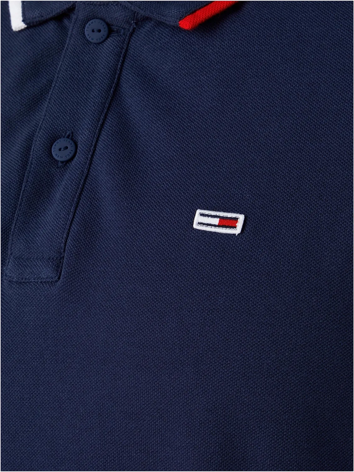 Tommy Jeans TJM Reg Flag Neck Polo Poloshirt Größe L