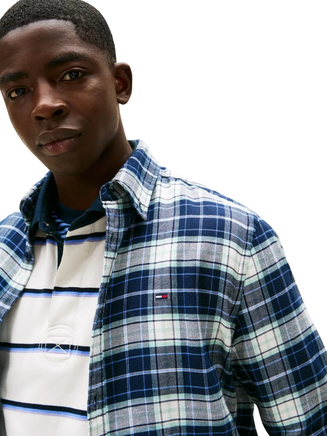 Tommy Jeans TJM Flanellhemd Karo Herren L DM0DM22839