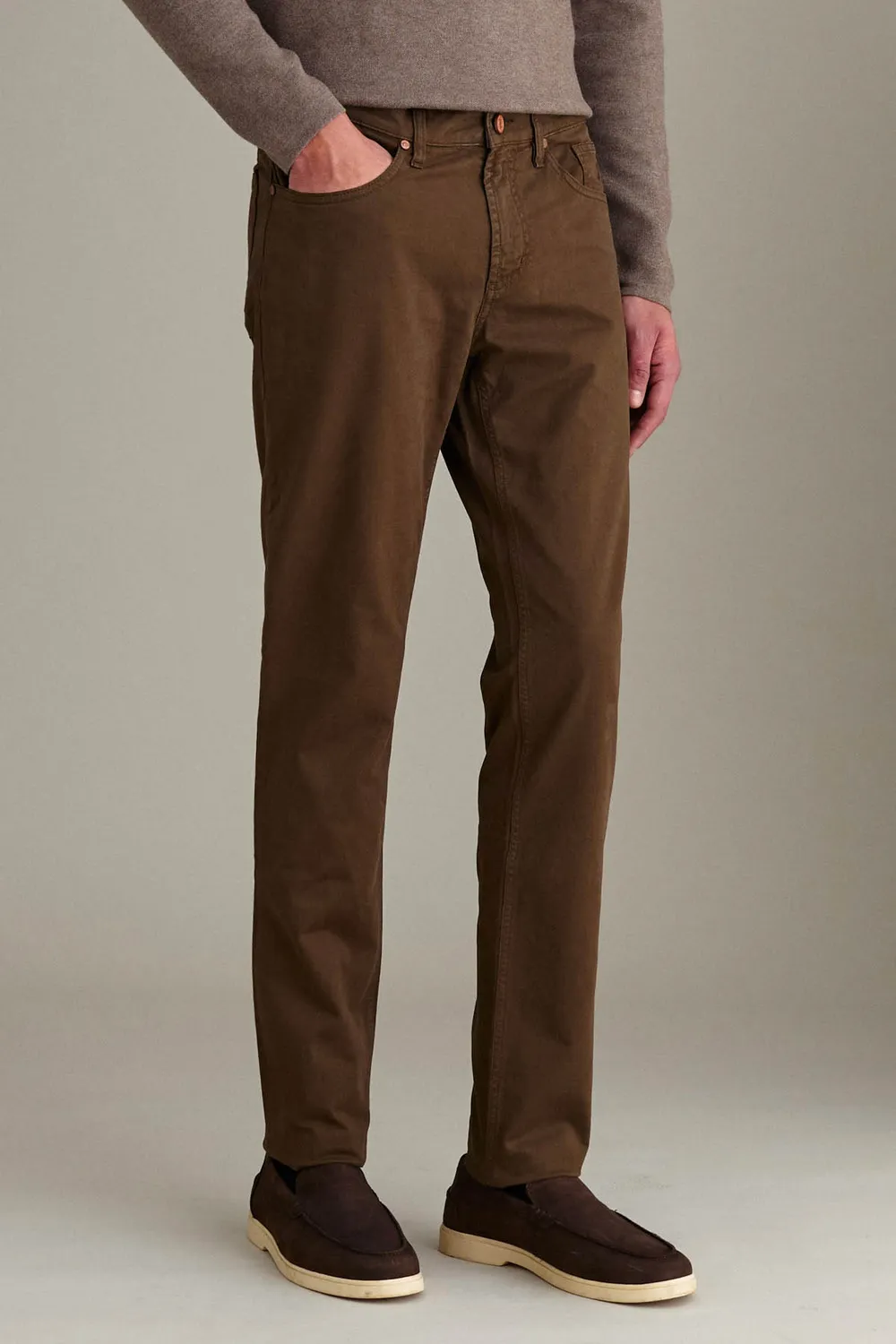 Jeckerson Jordan Herrenhose Slim Fit Braun Gabardine