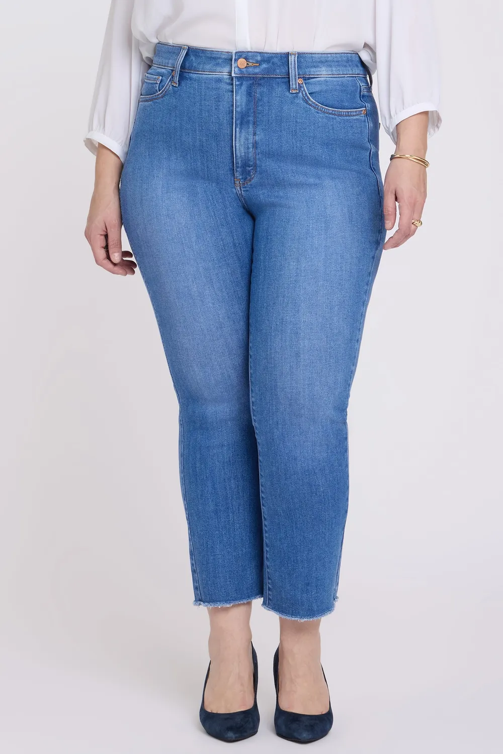NYDJ Billie Mini Bootcut Ankle Jeans Blue Paradise Plus