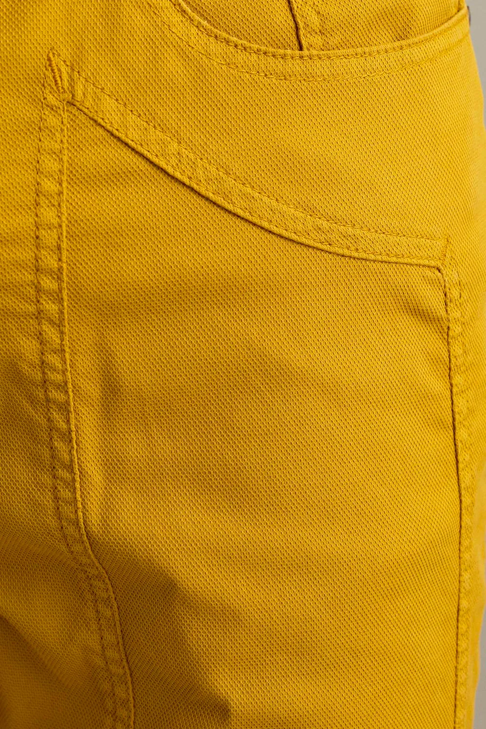 Jeckerson John Slim Fit Hose Gelbgold Patch
