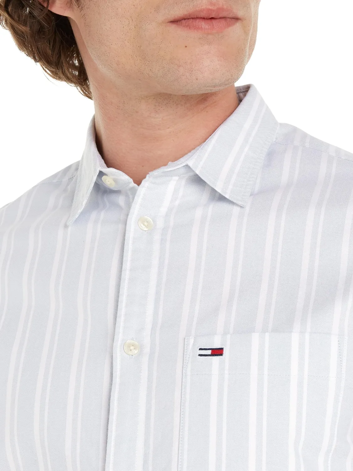 Tommy Jeans Herren Hemd XS Baumwollhemd Knopfleiste