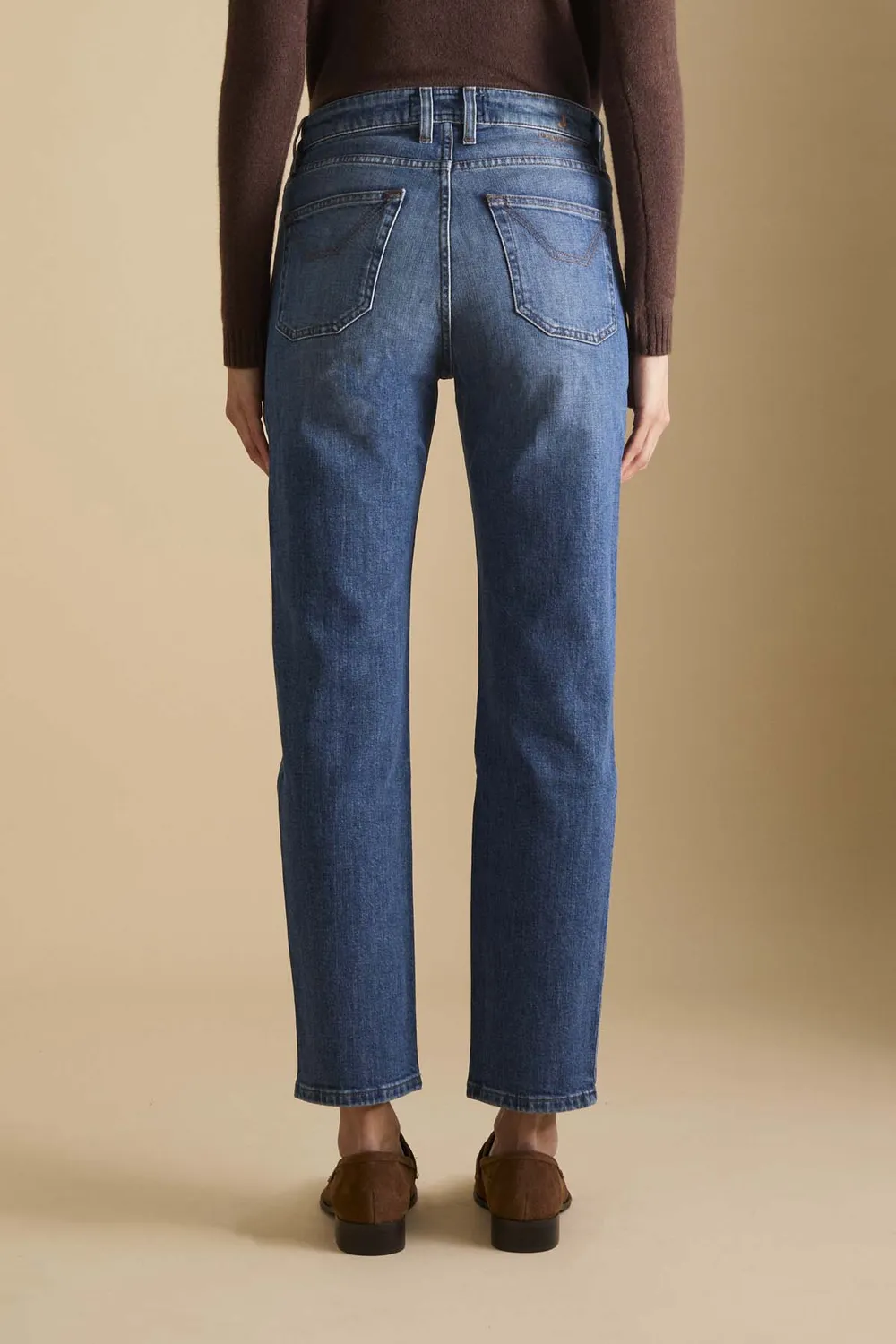 Jeckerson Jane Jeans Damen Mittelblau Straight Fit